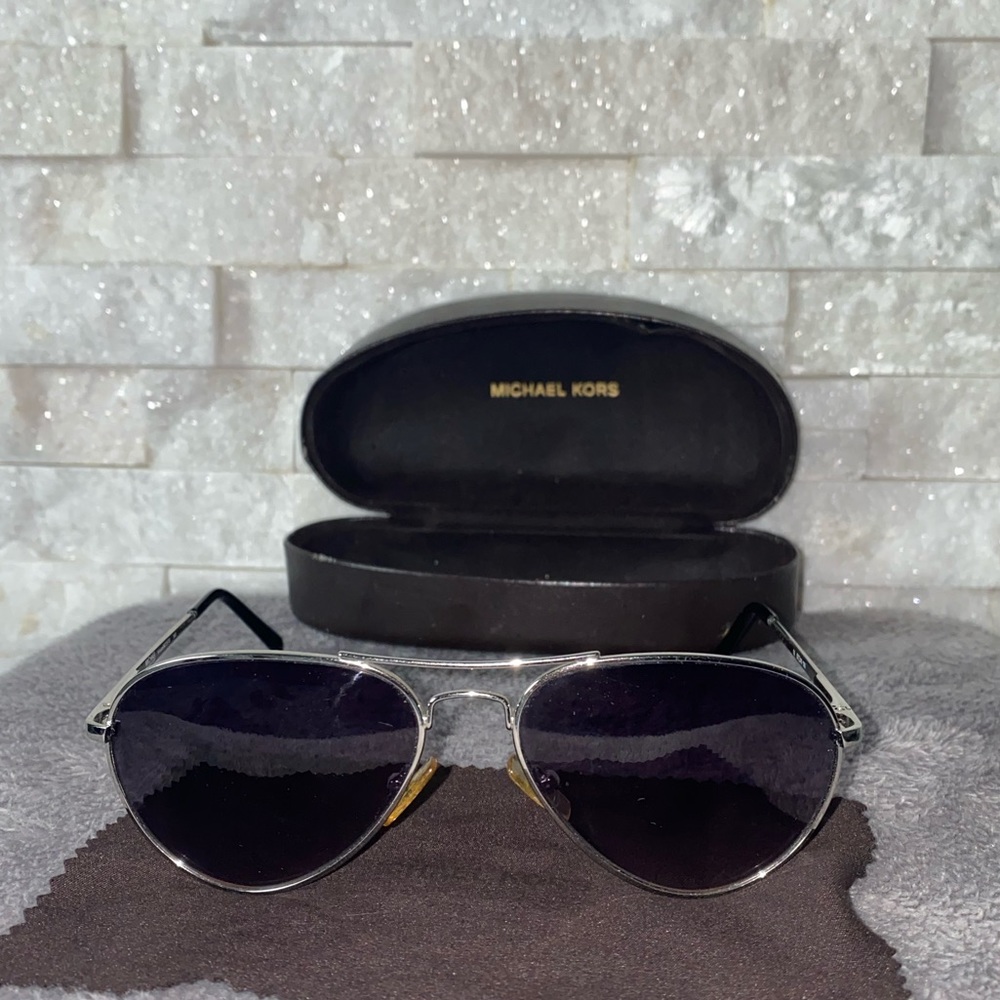 Michael Kors silver aviator sunglasses